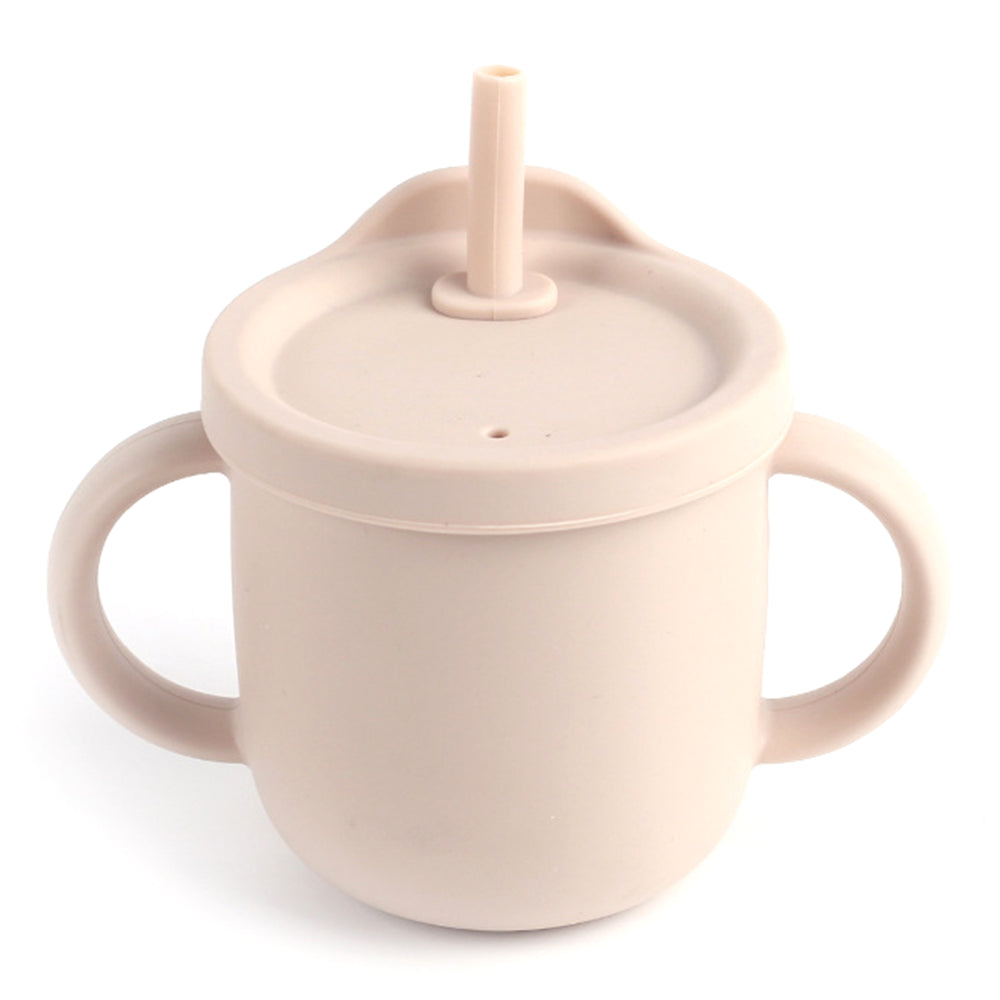 ZP2004B 250ML Toddler Straw Cup Baby Training Drinking Cup with Dual Handles (with Silicone Material FDA Report)