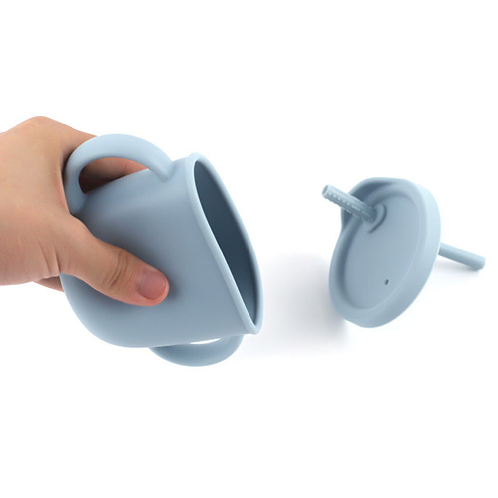 ZP2004BC 2-in-1 250ml Toddler Silicone Sippy Cup Anti-fall Kids Water Snack Cup (FDA Certified, BPA-Free)