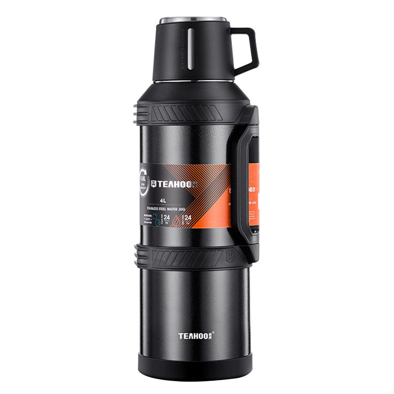 TEAHOO 4.0L Outdoor Water Bottle 304 Stainless Steel Insulated Cup (BPA Free, No FDA)