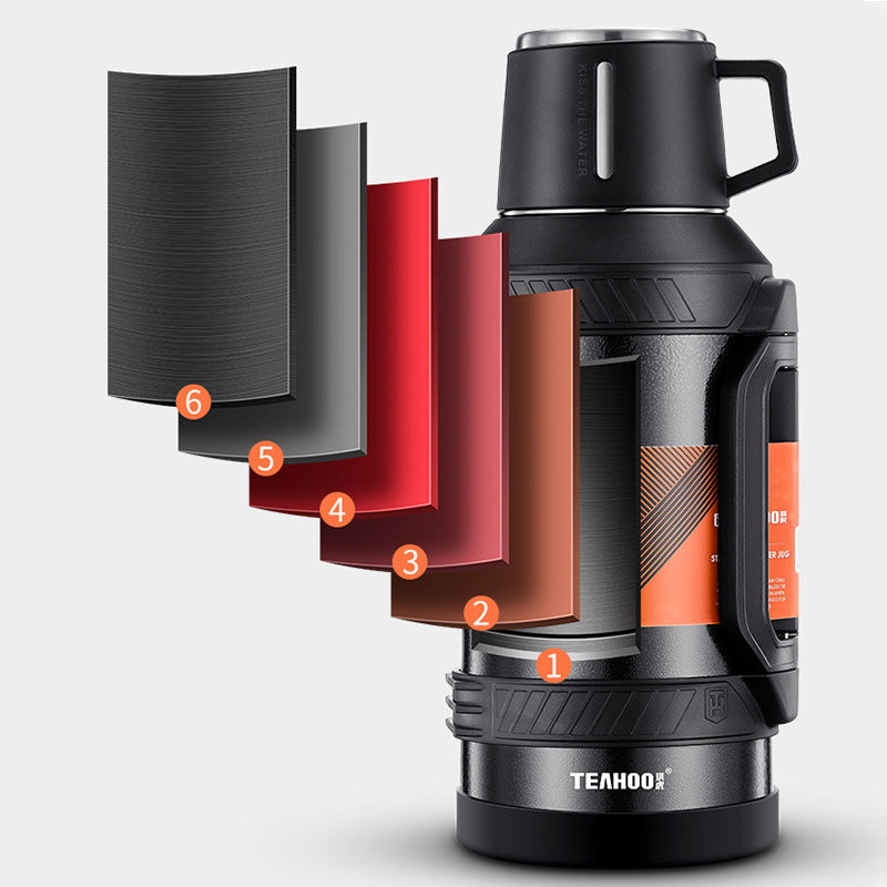 TEAHOO 3.0L Leak Proof 304 Stainless Steel Insulated Cup Water Bottle (BPA Free, No FDA)