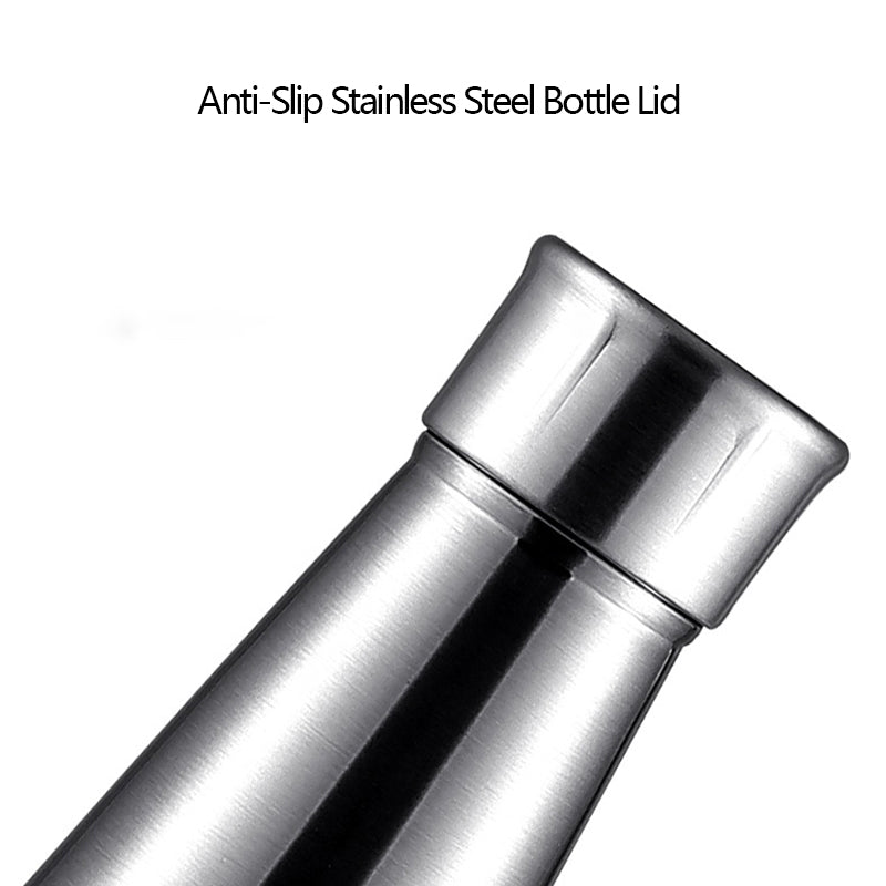 500ml 304 Stainless Steel Vacuum Insulated Cup Taper Water Bottle for Outdoor Sports (BPA Free, with FDA)