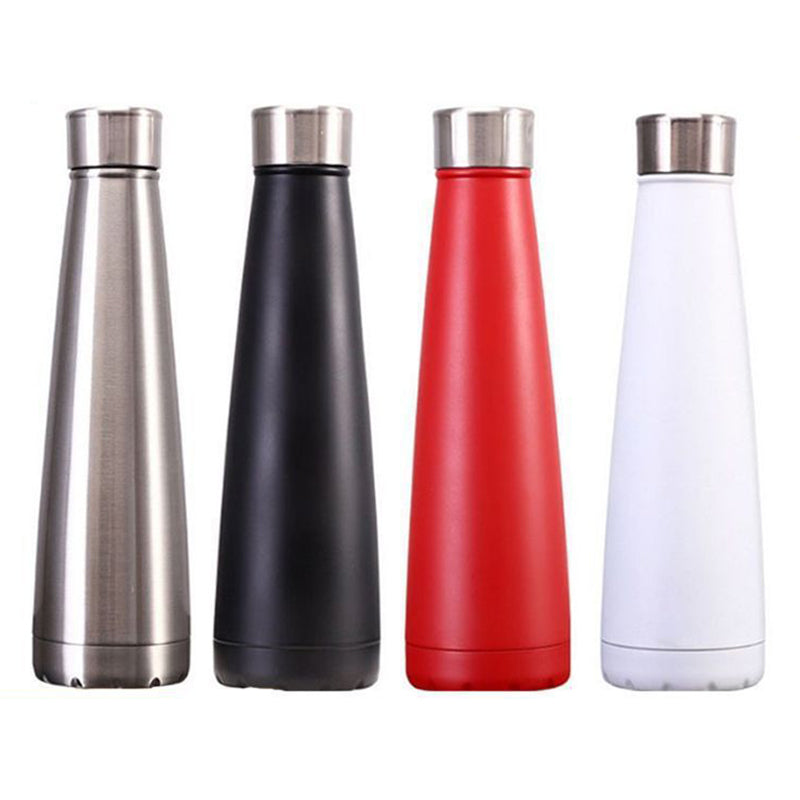 500ml 304 Stainless Steel Vacuum Insulated Cup Taper Water Bottle for Outdoor Sports (BPA Free, with FDA)