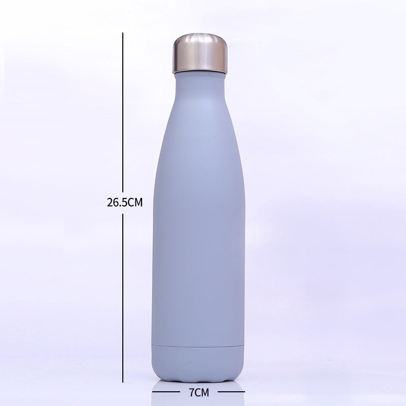 500ml Narrow Mouth Gradient 304 Stainless Steel Vacuum Insulated Sports Water Bottle (BPA Free, with FDA)