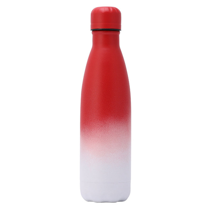 500ml Narrow Mouth Gradient 304 Stainless Steel Vacuum Insulated Sports Water Bottle (BPA Free, with FDA)