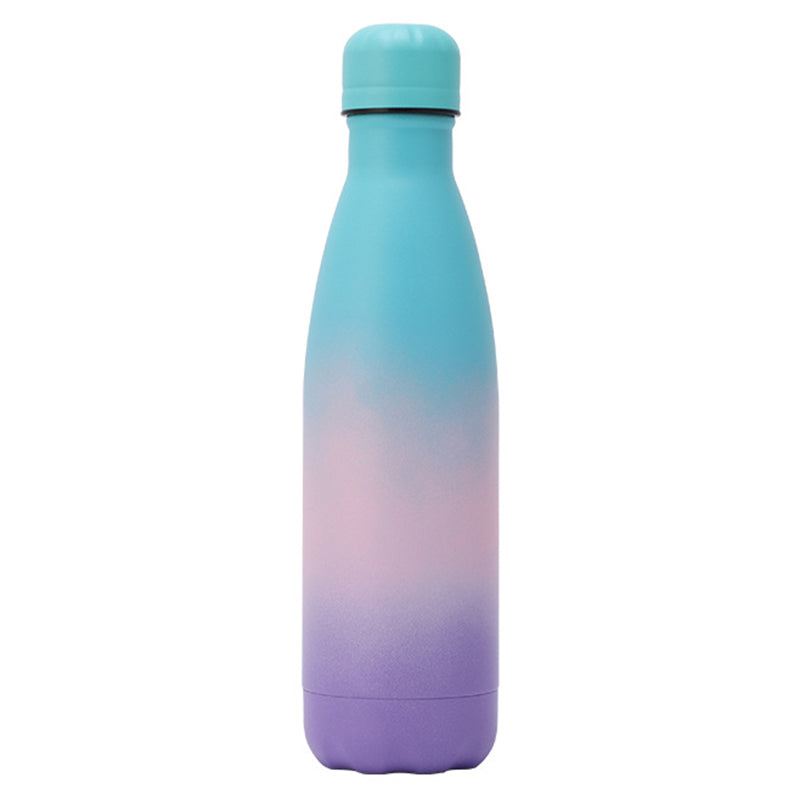 500ml Narrow Mouth Gradient 304 Stainless Steel Vacuum Insulated Sports Water Bottle (BPA Free, with FDA)