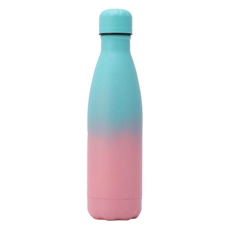 500ml Narrow Mouth Gradient 304 Stainless Steel Vacuum Insulated Sports Water Bottle (BPA Free, with FDA)
