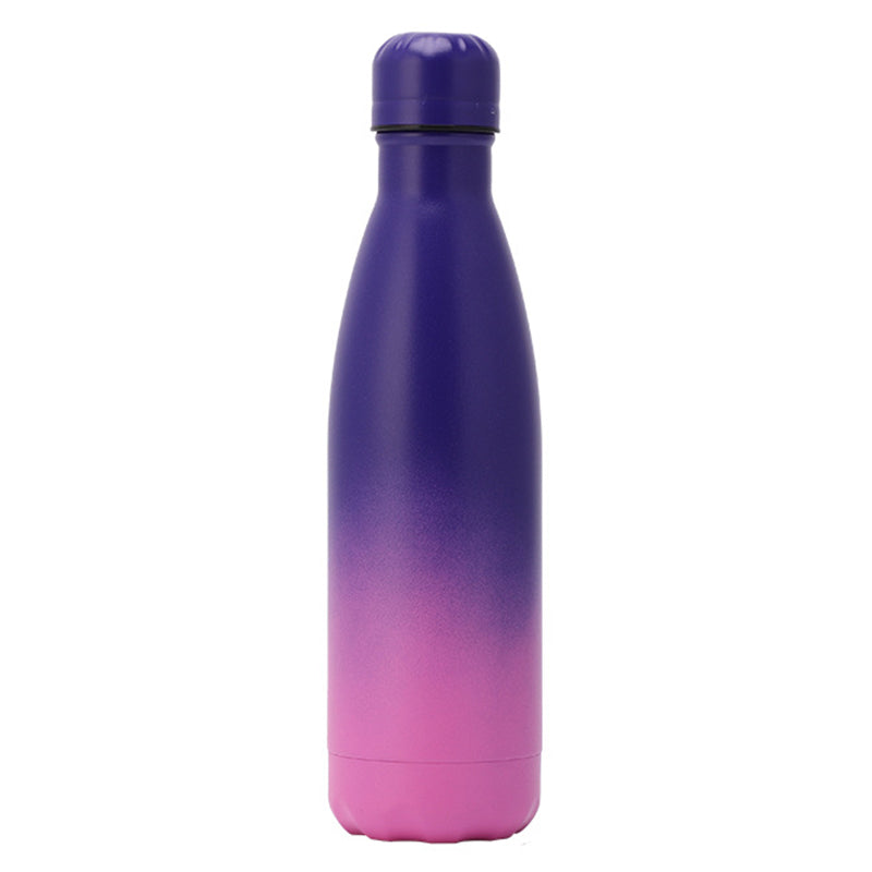 500ml Narrow Mouth Gradient 304 Stainless Steel Vacuum Insulated Sports Water Bottle (BPA Free, with FDA)