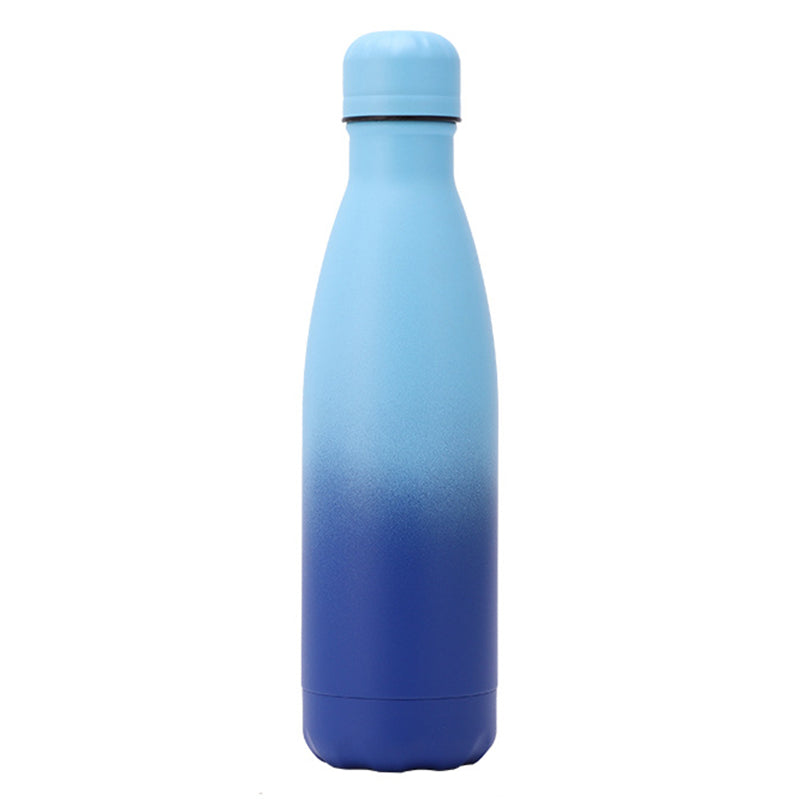 500ml Narrow Mouth Gradient 304 Stainless Steel Vacuum Insulated Sports Water Bottle (BPA Free, with FDA)