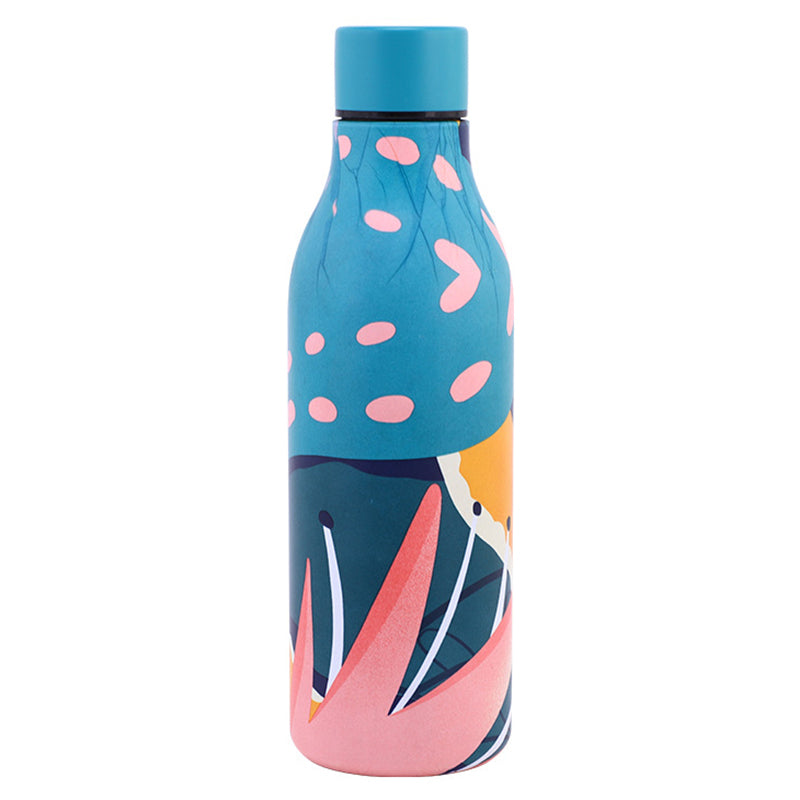 550ml Geometry Pattern 304 Stainless Steel Cup Vacuum Insulated Water Bottle (BPA Free, with FDA)
