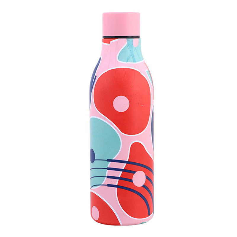 550ml Geometry Pattern 304 Stainless Steel Cup Vacuum Insulated Water Bottle (BPA Free, with FDA)