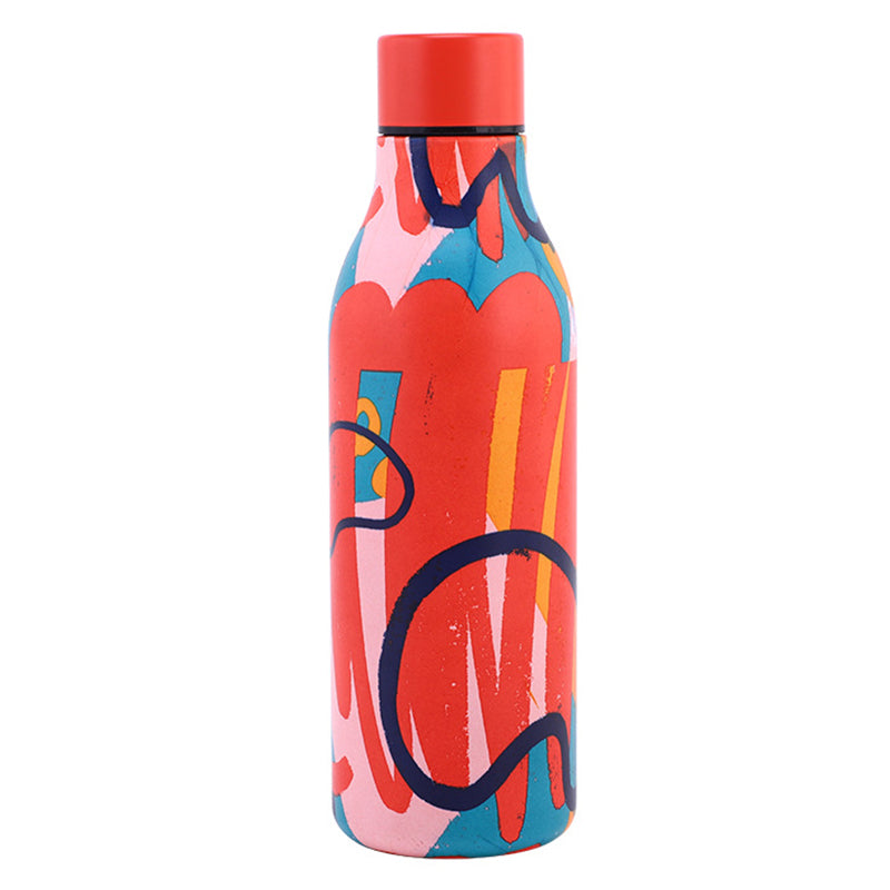550ml Geometry Pattern 304 Stainless Steel Cup Vacuum Insulated Water Bottle (BPA Free, with FDA)