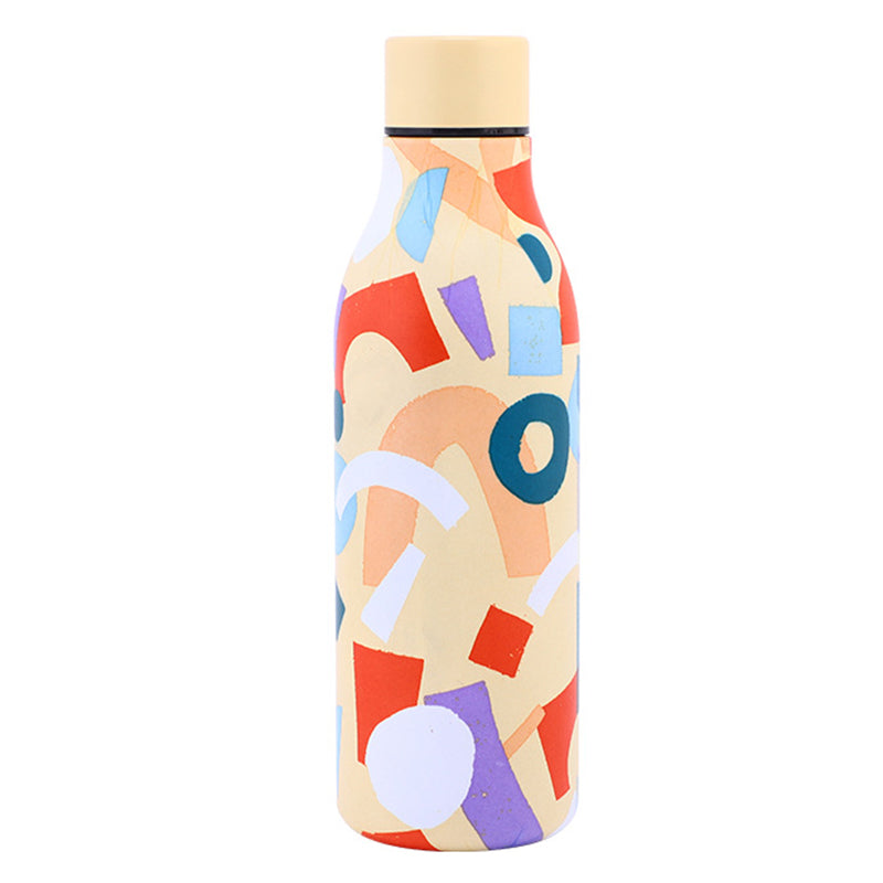 550ml Geometry Pattern 304 Stainless Steel Cup Vacuum Insulated Water Bottle (BPA Free, with FDA)