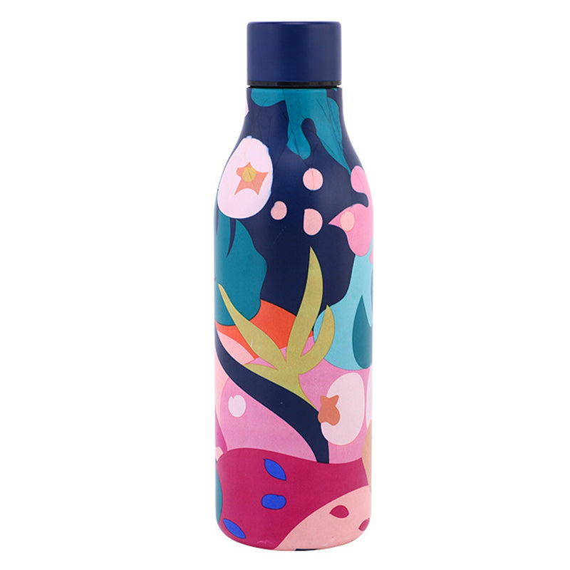 550ml Geometry Pattern 304 Stainless Steel Cup Vacuum Insulated Water Bottle (BPA Free, with FDA)