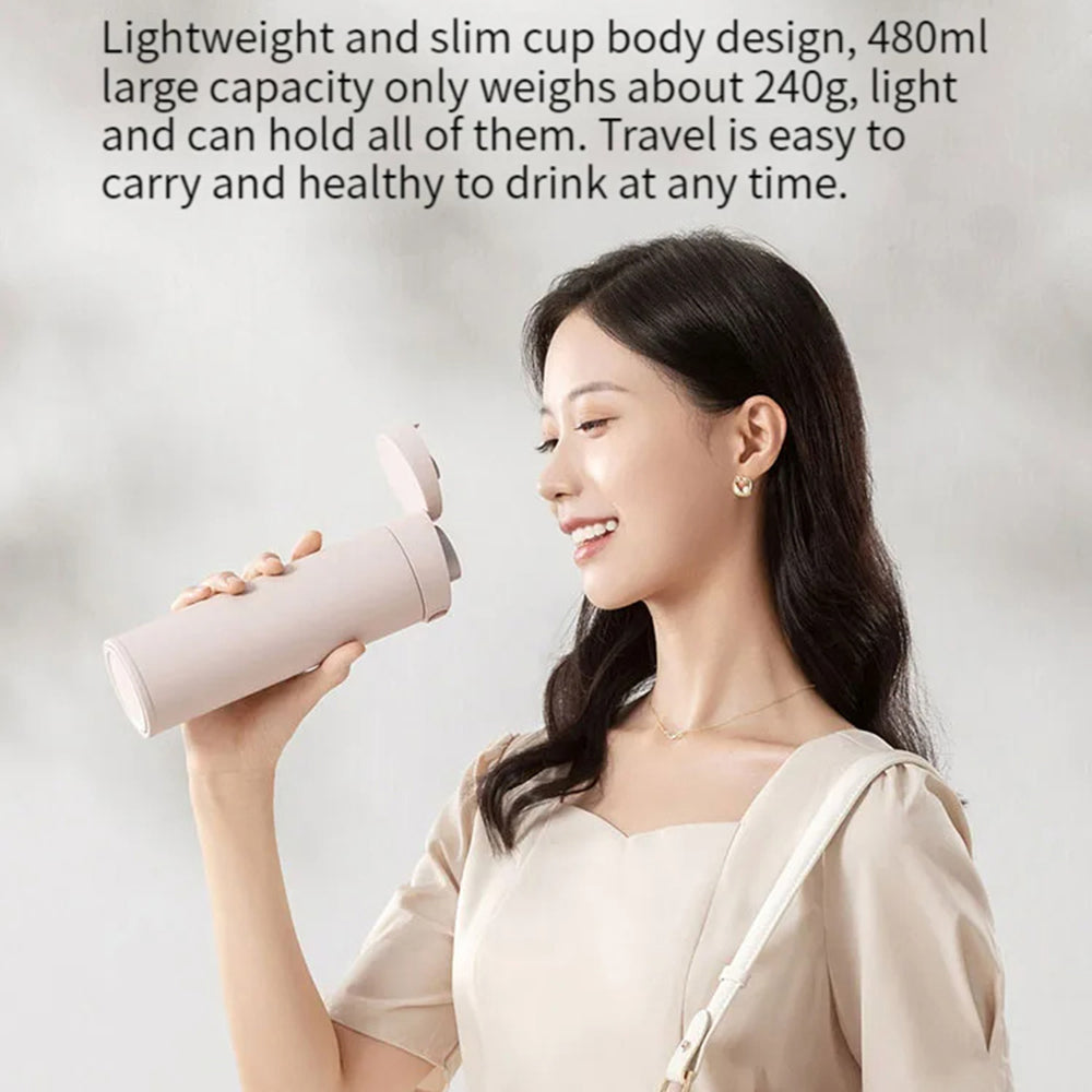 XIAOMI MIJIA MJTGB01PL 480ML Pop-Up Lid Vacuum Insulated Bottle (No FDA, BPA-Free)