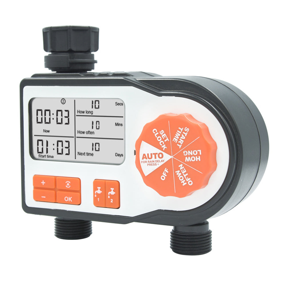 6812 Dual Channel Irrigation Timer Automatic Watering Controller, European Standard