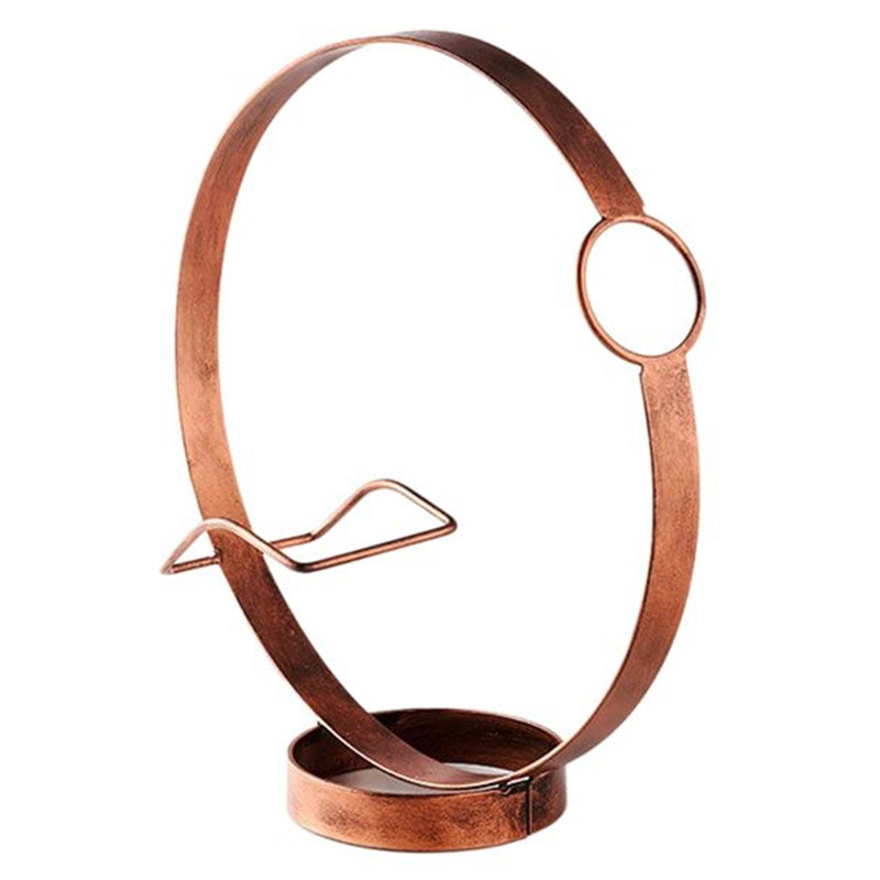 002B003 Creative Wine Rack Iron Metal Single Wine Bottle Holder for Home Office Decoration