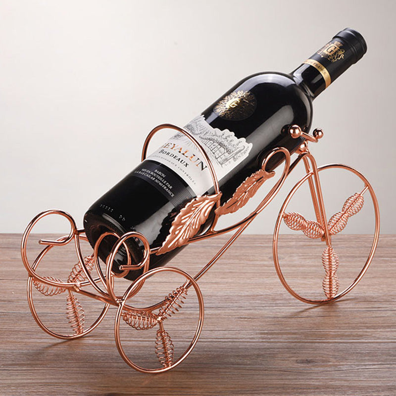 002B004 Retro Wine Rack Metal Bicycles Tricycle Design Wine Bottle Organizer Home Decoration