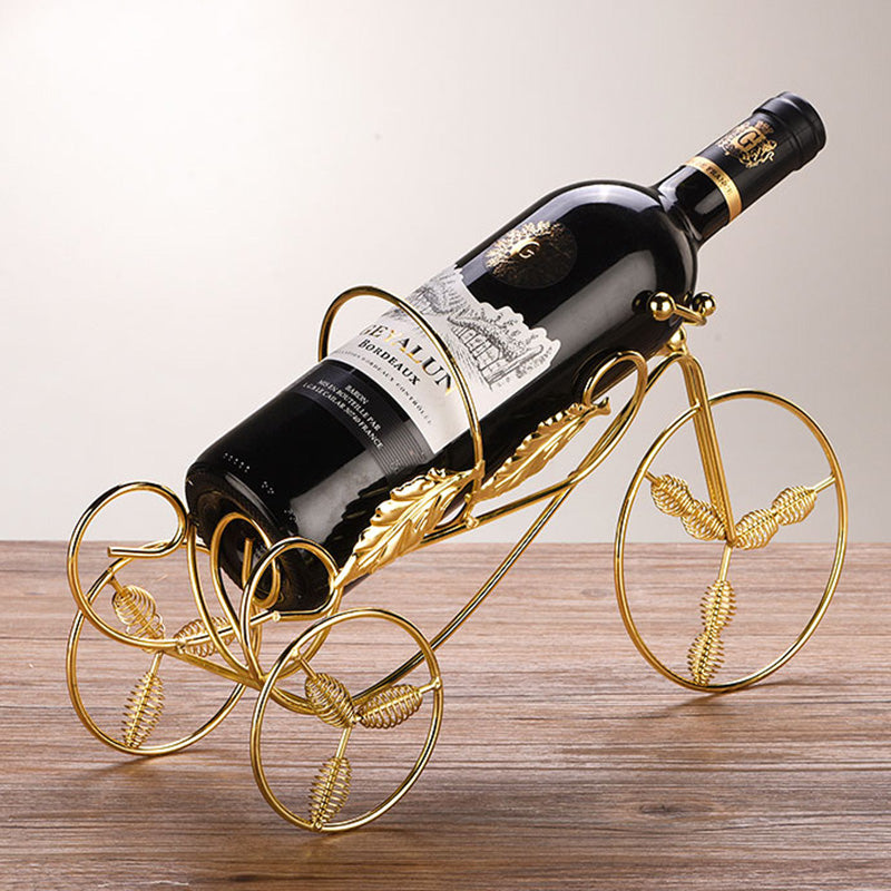 002B004 Retro Wine Rack Metal Bicycles Tricycle Design Wine Bottle Organizer Home Decoration