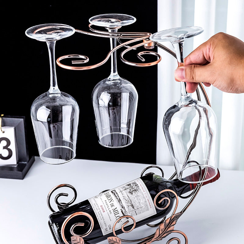 002A013-4 Red Wine Display Rack Wine Bottle 4-Cup Holder Home Decoration