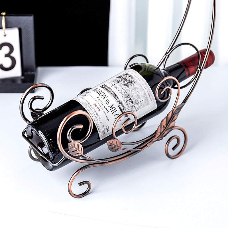 002A013-4 Red Wine Display Rack Wine Bottle 4-Cup Holder Home Decoration