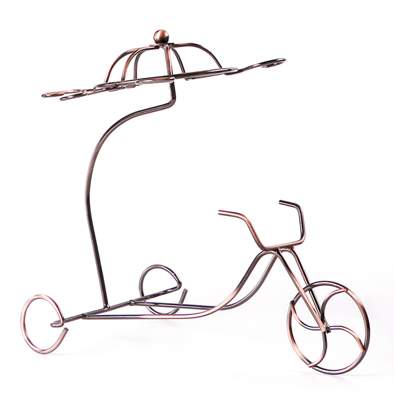 002A002 Creative Tricycle Shape Glass Cup Hanger Drying Stand Wine Storage Rack