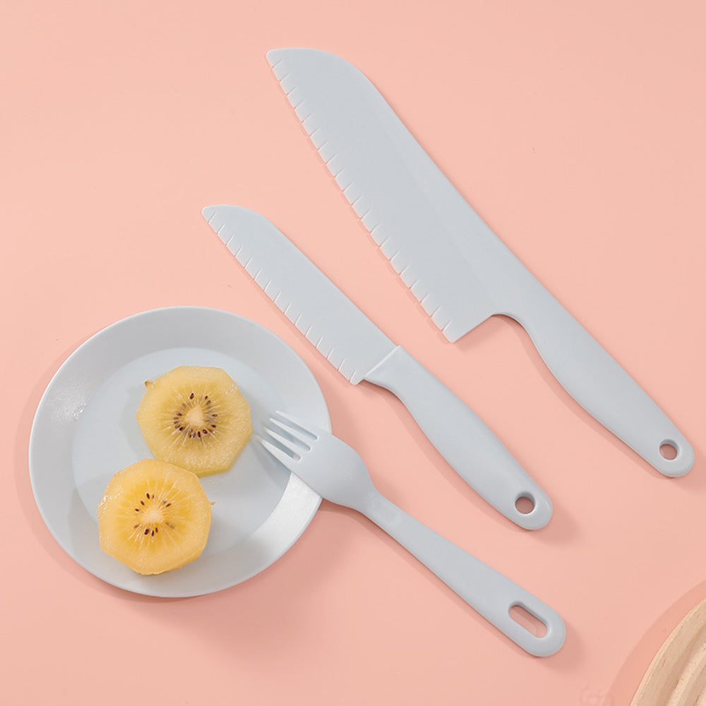 6Pcs / Set Children Chef Knife Cutting Board Plastic Plate Kitchen Utensils Set (BPA Free, No FDA)