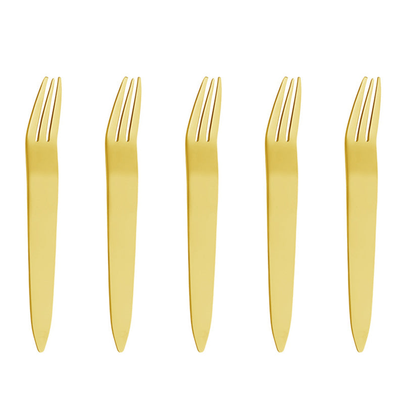 5Pcs / Set Stainless Steel Fork Ice Cream Spoon Kitchen Utensils (BPA Free, No FDA)
