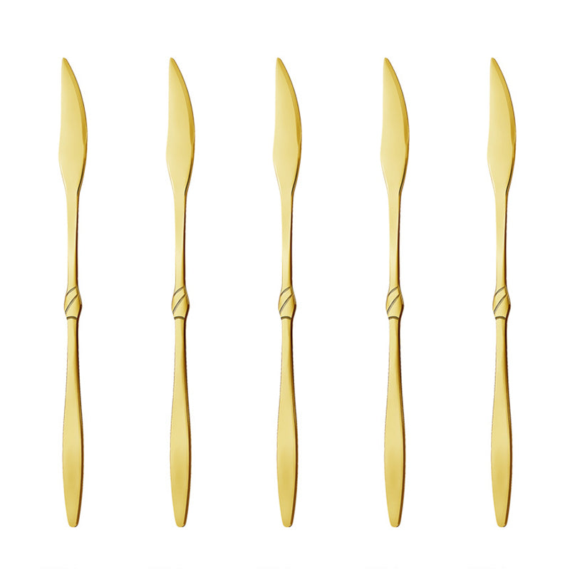 5Pcs / Set Stainless Steel Fork Ice Cream Spoon Kitchen Utensils (BPA Free, No FDA)