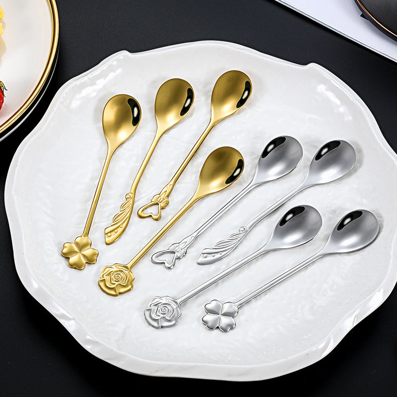 Stainless Steel Coffee Tea Stirring Spoon Dessert Spoon, Silver (BPA Free, No FDA)