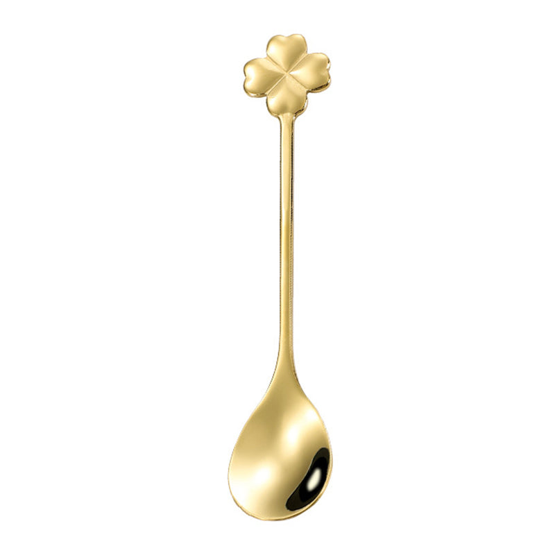 Coffee Tea Stirring Spoon Stainless Steel Dessert Spoon, Gold (BPA Free, No FDA)
