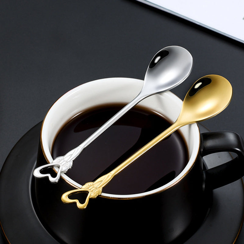 Coffee Tea Stirring Spoon Stainless Steel Dessert Spoon, Gold (BPA Free, No FDA)