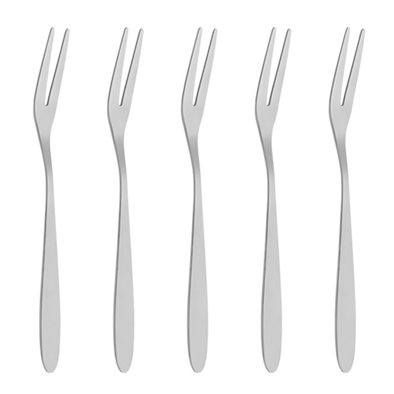 5Pcs Small Spoon / Fork Stainless Steel Dessert Spoon Fruit Fork (BPA Free, No FDA Certificate)