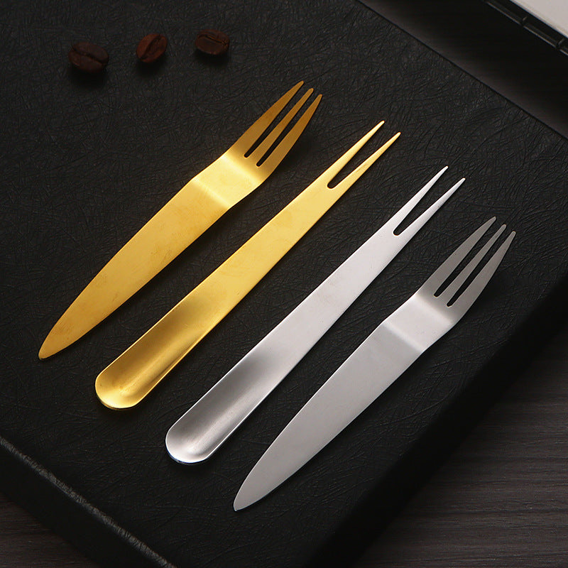 5Pcs Small Spoon / Fork Stainless Steel Dessert Spoon Fruit Fork (BPA Free, No FDA Certificate)