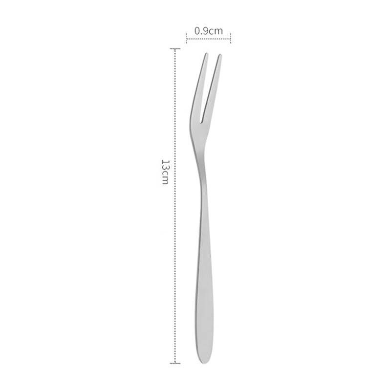 5Pcs Small Spoon / Fork Stainless Steel Dessert Spoon Fruit Fork (BPA Free, No FDA Certificate)