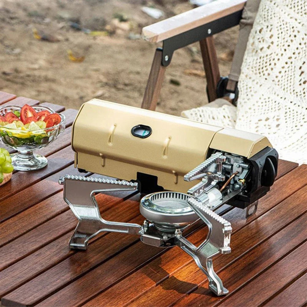 001 Portable Camping Stove Burner Outdoor Picnic Cooking Folding Gas Stove