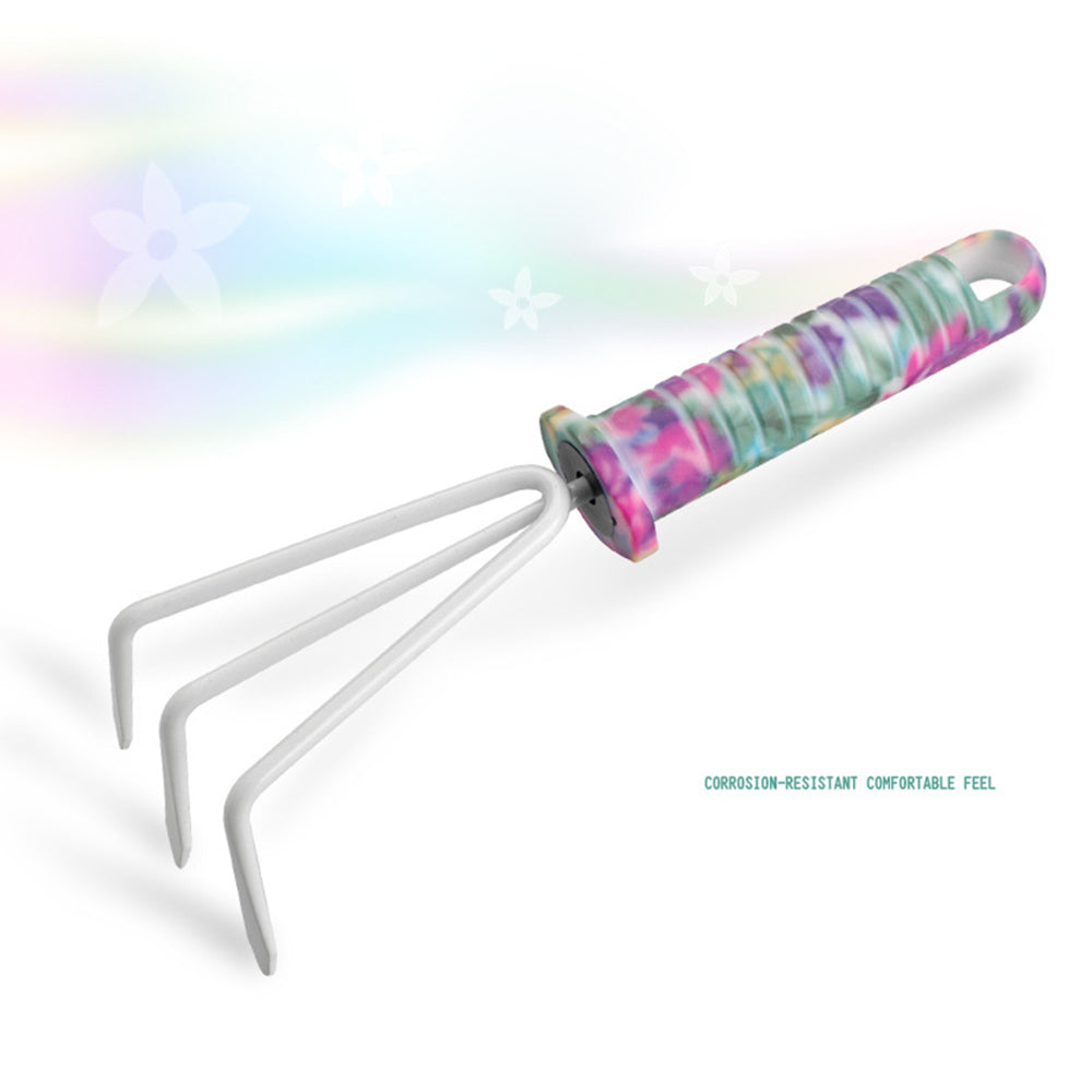 JC-1010 10Pcs / Set Stylish Pattern Garden Tools Shovel Pruning Shears Watering Can Kit - Purple