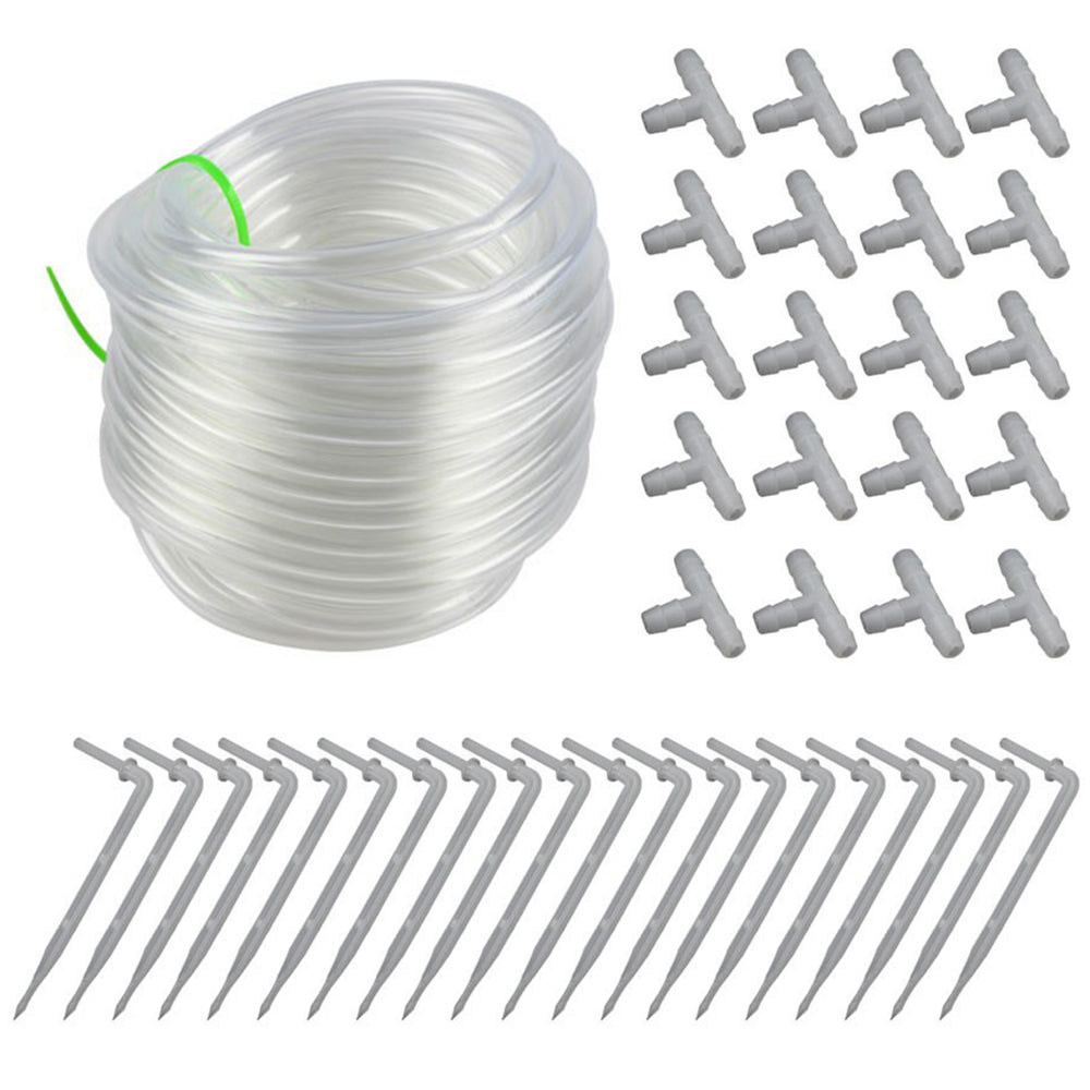 20m Clear Water Pipe Garden Drip Irrigation PVC Hose Fittings for Automatic Waterer