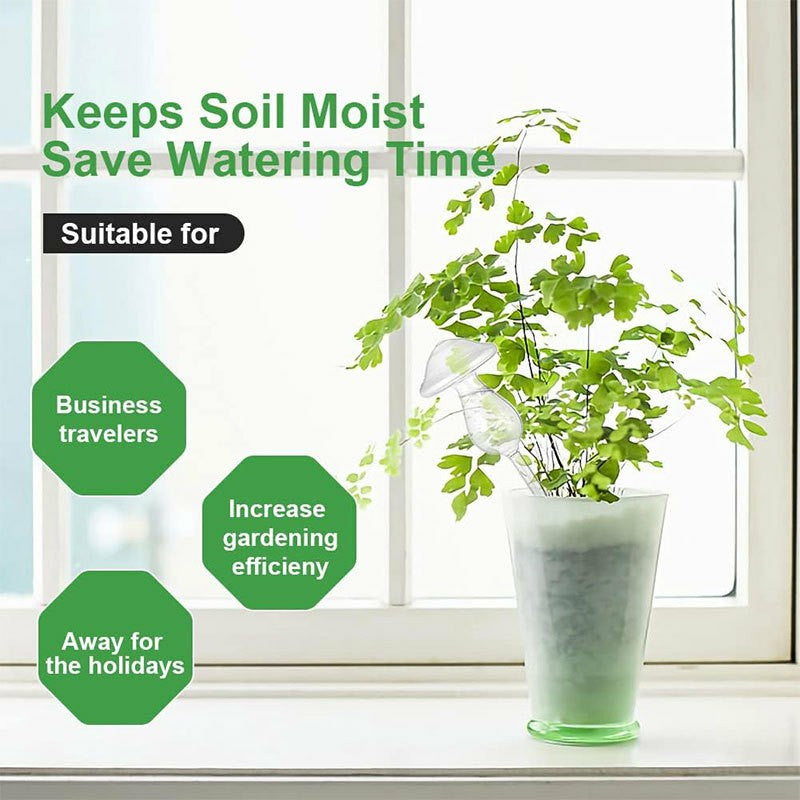 Self Watering Device Automatic Plant Water Irrigation Tool When Away On Vacation Travel