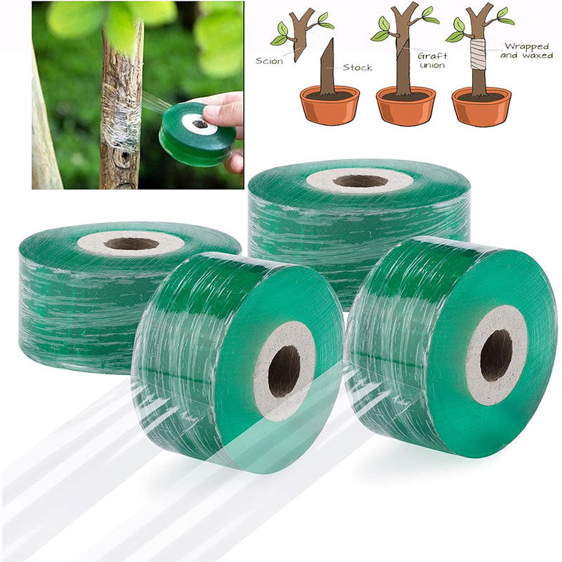100Mx2CM Grafting Tape PE Self-Adhesive Membrane Strap for Budding Garden Plants