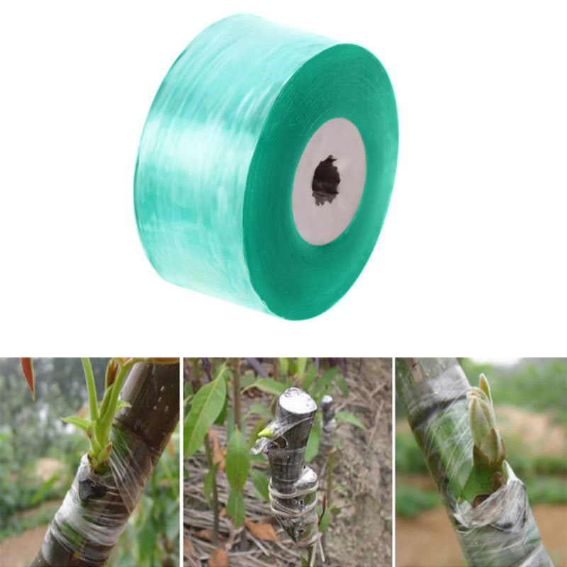 100Mx2CM Grafting Tape PE Self-Adhesive Membrane Strap for Budding Garden Plants