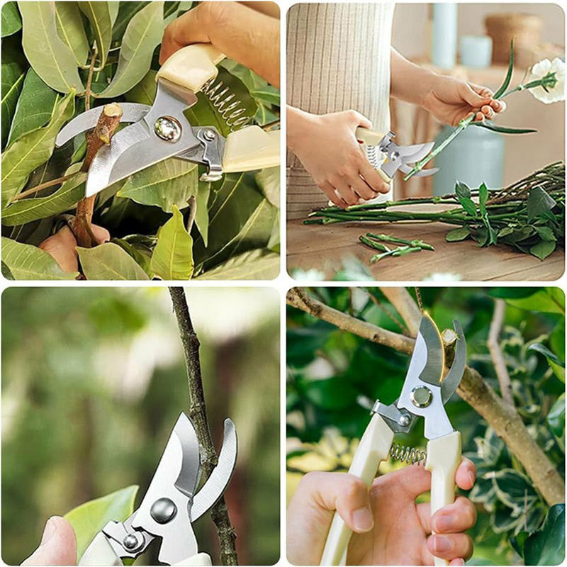 Garden Pruning Shears Scissors Stainless Steel Blade Handheld Pruners
