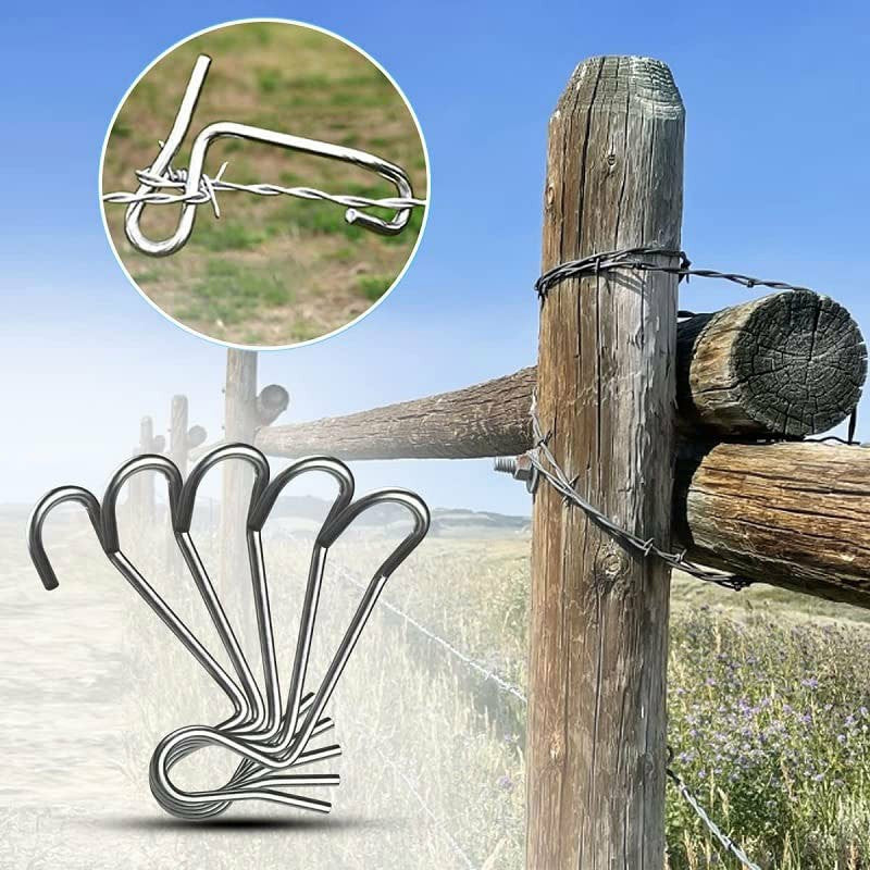 30Pcs Fence Wire Tensioner Garden Yard Metal Fence Wire Fastening Tool with Wrench