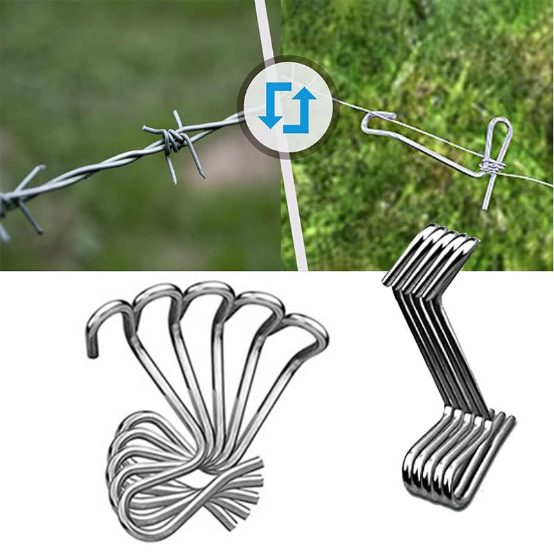 30Pcs Fence Wire Tensioner Garden Yard Metal Fence Wire Fastening Tool with Wrench