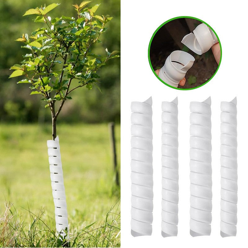 1 Large + 1 Small Tree Trunk Cover Plastic Tree Trunk Wrap Pipe Bark Protectors