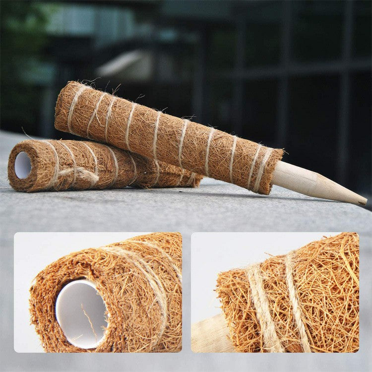 4Pcs 30cm Plant Climbing Rod Vine Climbing Coconut Palm Rod Plant Support Stick with Tools