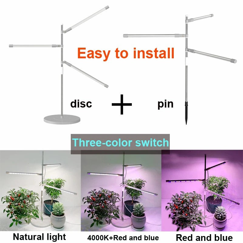 XYM-Grow Light(4000+RB)-TX-WX 10W Indoor Succulent Plant Vegetable Fruit Growth Lamp Full Spectrum Plant Light Bar