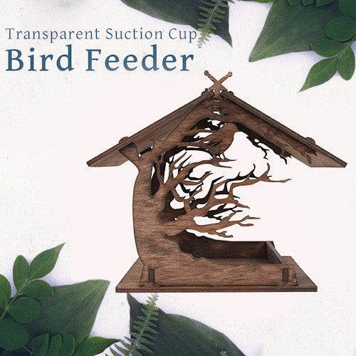 DIY Wooden Bird Feeding House Outdoor Garden Yard Hanging Bird Feeder