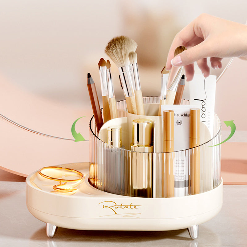 8374 Desktop Makeup Brush Barrel Pen Holder Cosmetics Rotatable Storage Box
