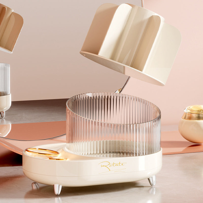 8374 Desktop Makeup Brush Barrel Pen Holder Cosmetics Rotatable Storage Box