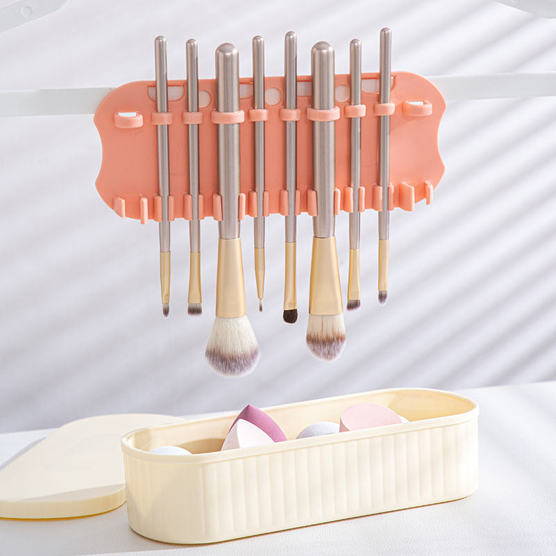 U026 Makeup Brush TRP+PP Storage Box Makeup Egg Puff Cleaning Filter Drying Rack